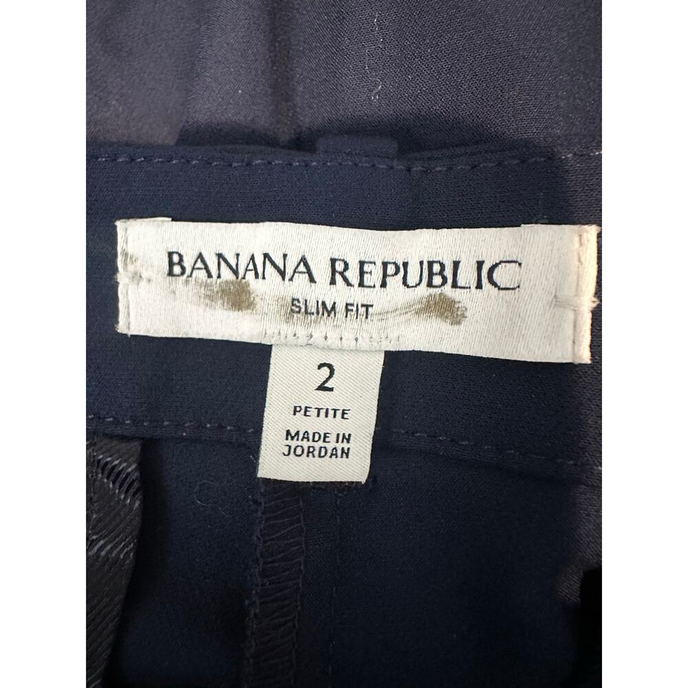 Banana Republic High-Rise Modern Slim City Stretch Ankle Pant Navy Blue 2P - Picture 5 of 12